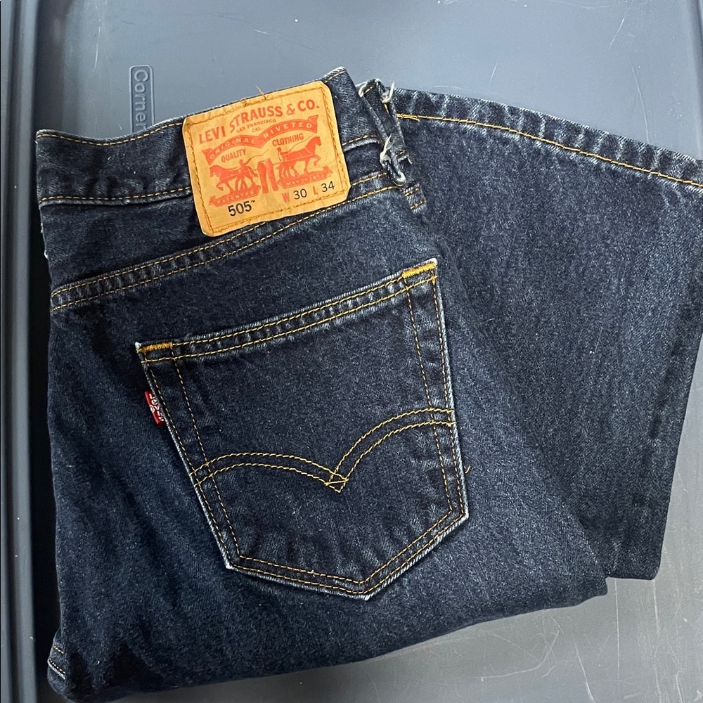 Levi's Men's Dark Blue Straight Jeans